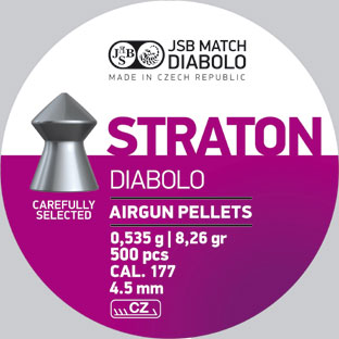 JSB Diabolo Straton glatte Spitzkugeln 0,535 g Kaliber 4,5 mm 500 STK.