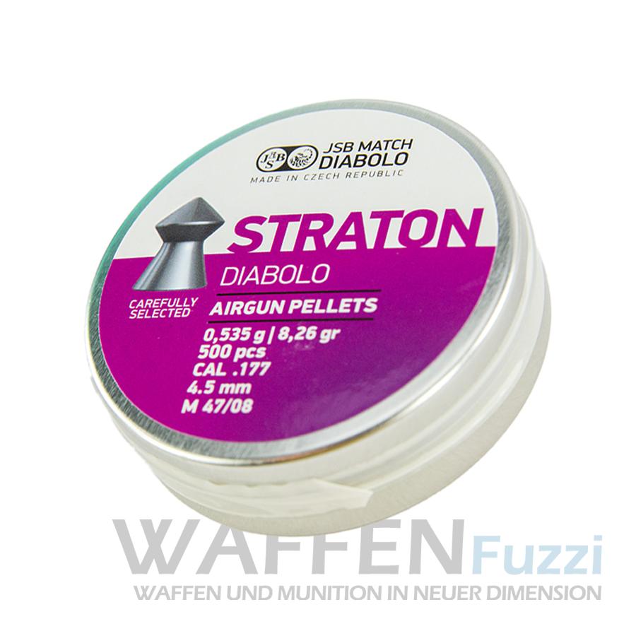 JSB Diabolo Straton glatte Spitzkugeln 0,535 g Kaliber 4,5 mm 500 STK.